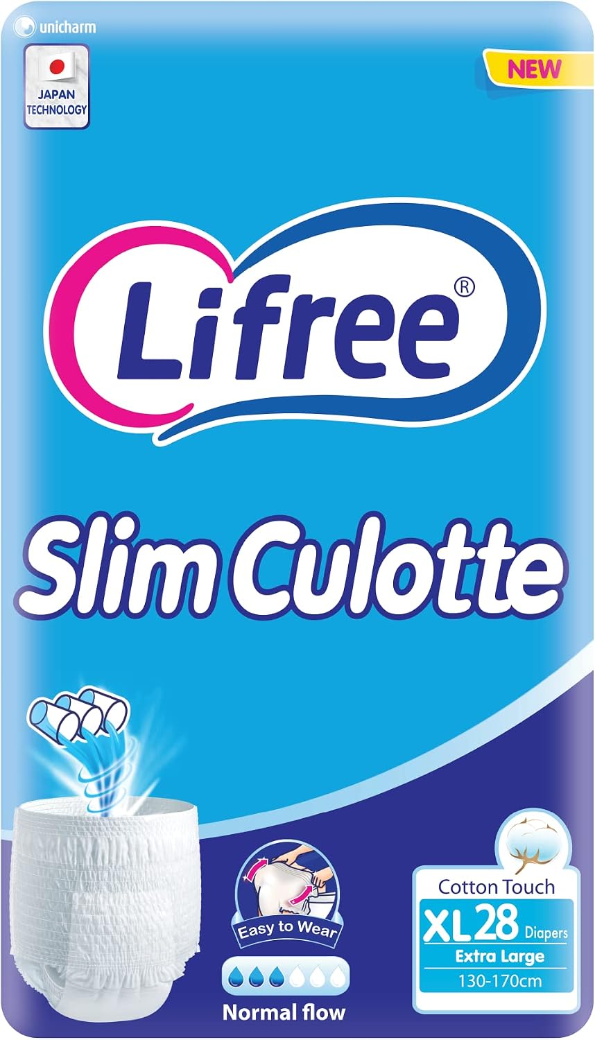 Lifree Slim Culotte High Absorbency Adult Diapers, XL Mega Pack, 28 Pieces - Pack of 1