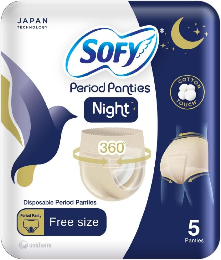 Sofy Period Panties, Night, Pack of 5 Pants