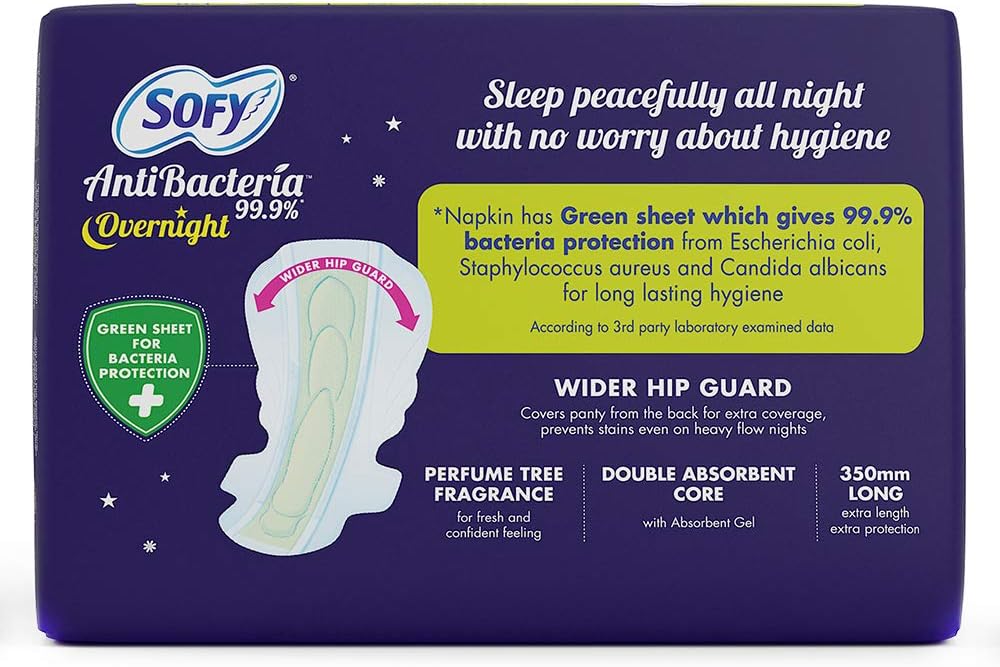 Sofy Anti Bacteria Overnight Sanitary Napkins - XXL (20 Pieces)