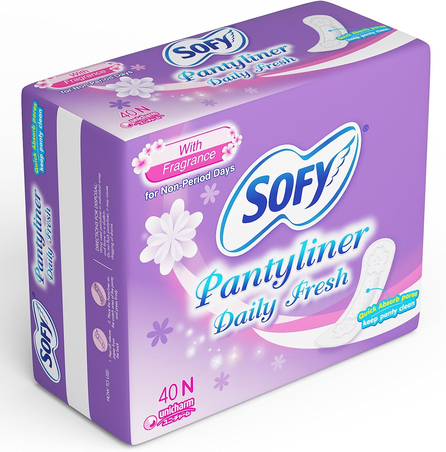 Sofy Daily Fresh Panty Liner - 40 Pieces