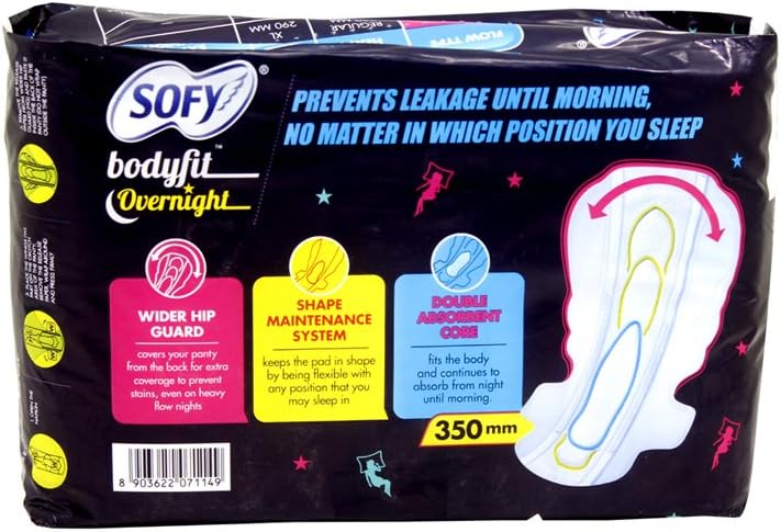 Sofy Body Fit Overnight Sanitary Napkin - 20 Pieces (Pack of 2, Extra Large (XXL))
