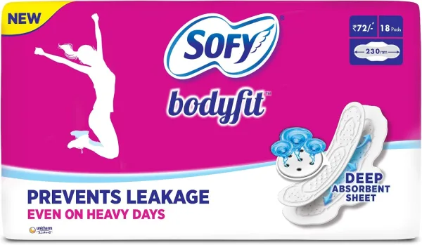 Sofy Body Fit Regular Pads - 18 Count (Pack of 1)