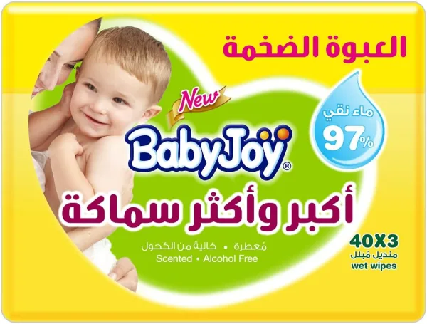 Babyjoy Thick And Large, 3X40, 120 Baby Wet Wipes
