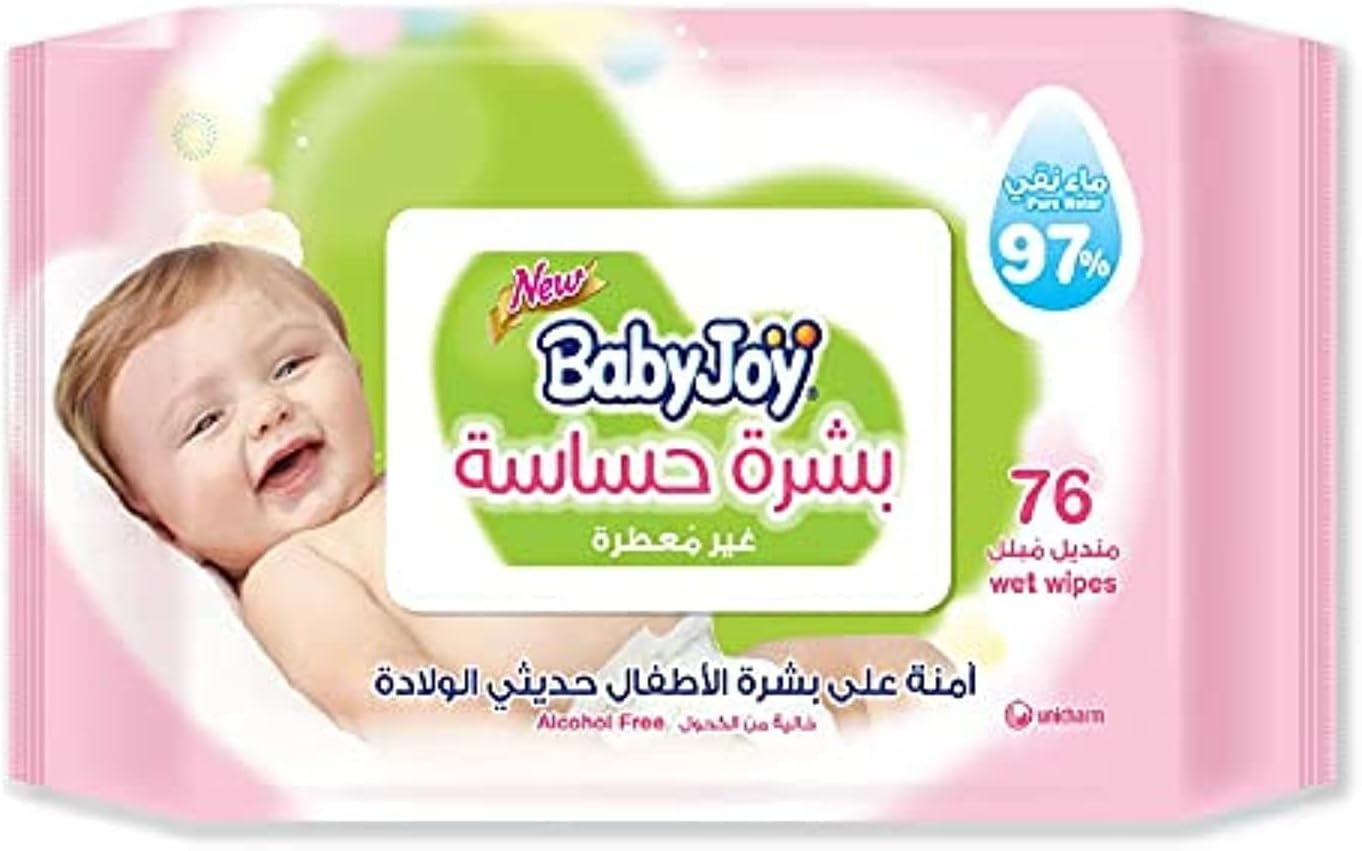 BabyJoy Sensitive Skin, 76 Baby Wet Wipes