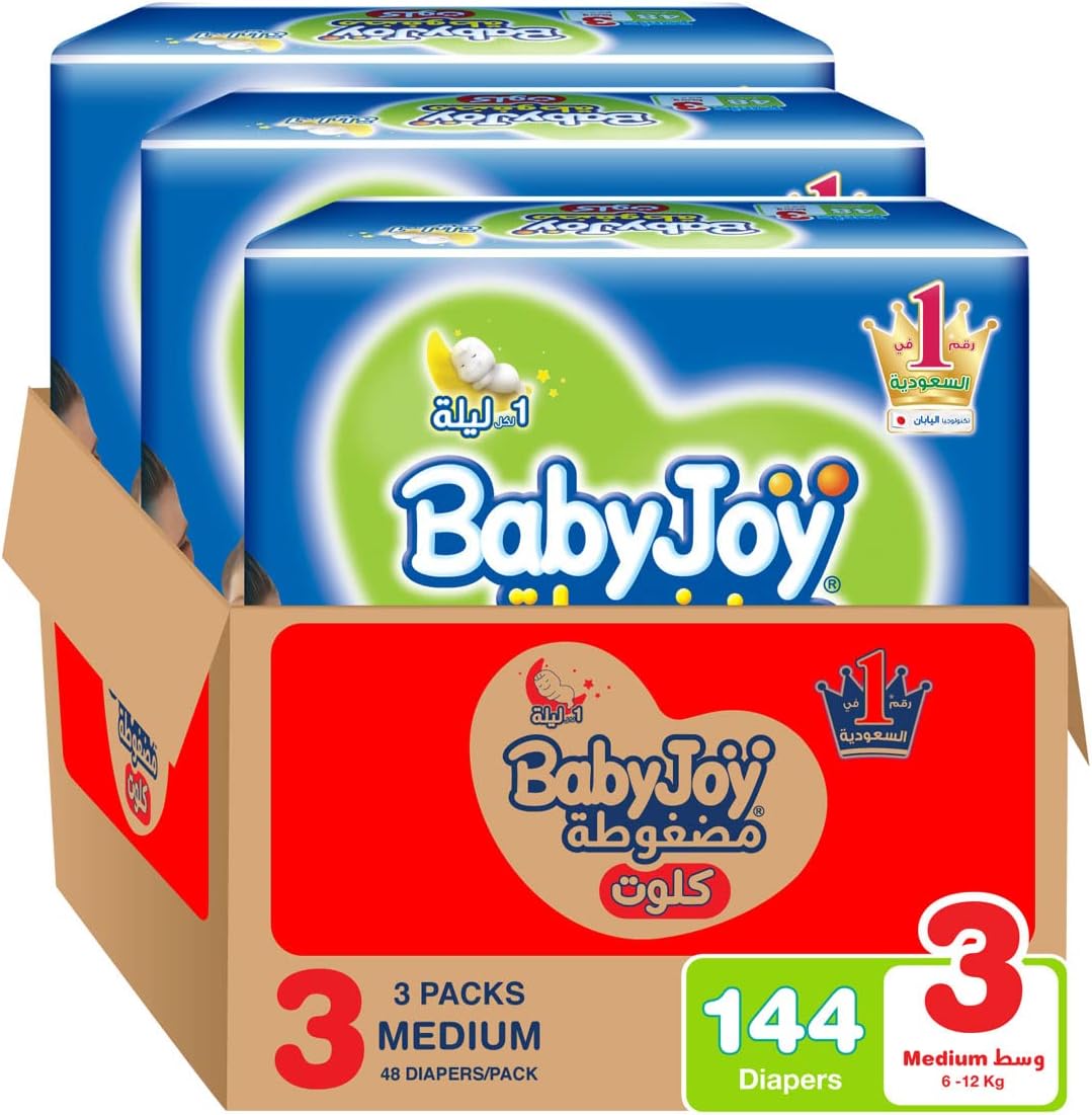 Babyjoy Culotte jumbo pack medium, size 3, (3x48) 144 count, 6-12 kg